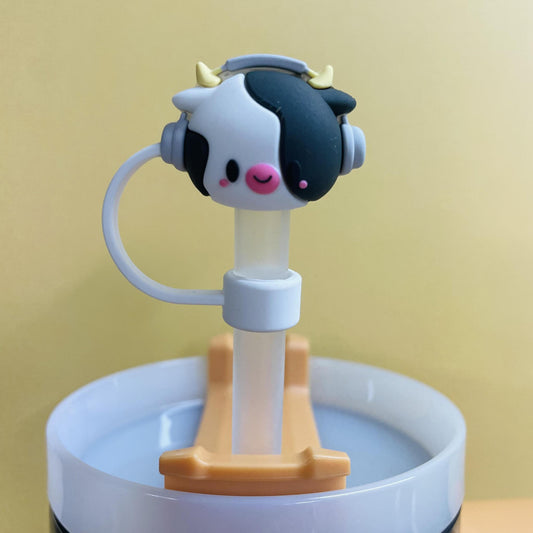 Straw Topper - Cow
