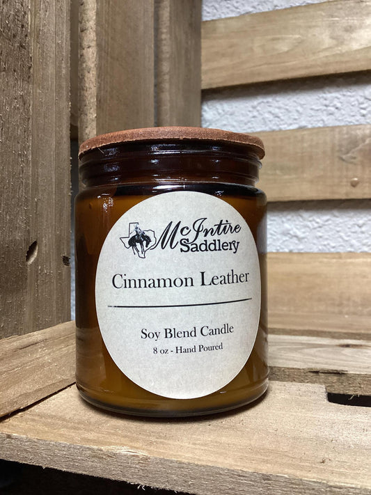 "Cinnamon Leather" Candle -McIntire Saddlery