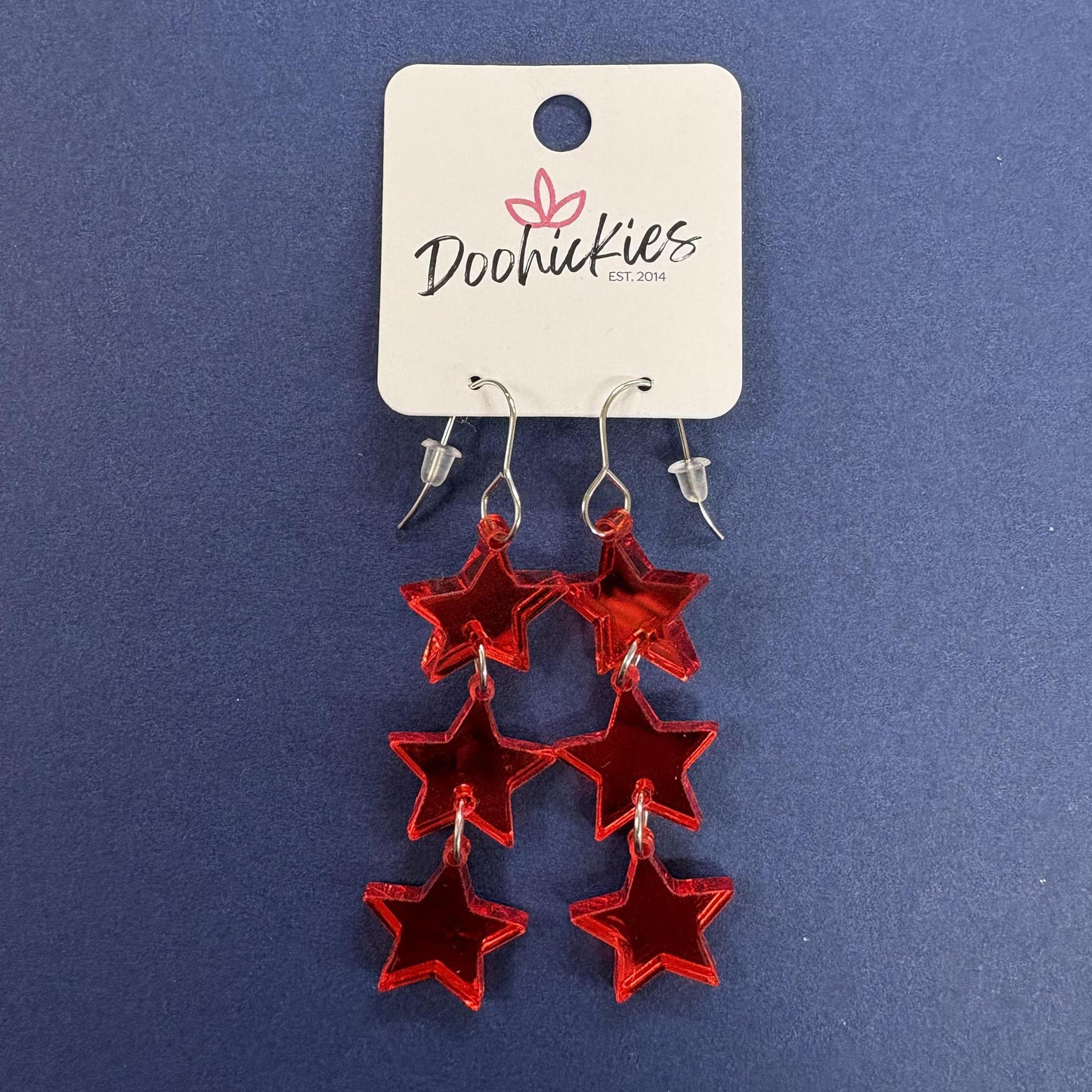 2.25" Star Patriotic Acrylic- Earrings