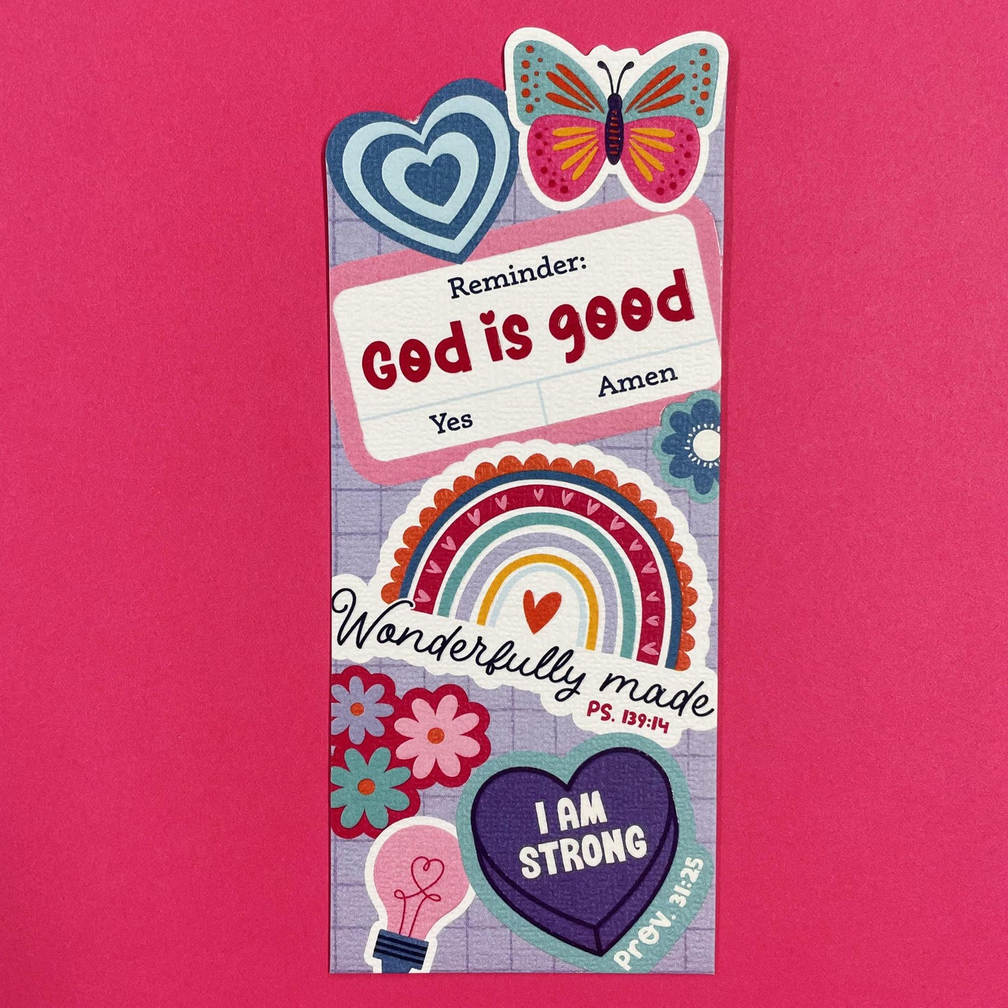 I Am Strong Bookmark - Christian Art Gifts
