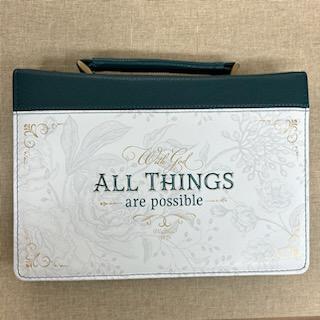 All Things Are Possible Teal Bible Cover- CAG