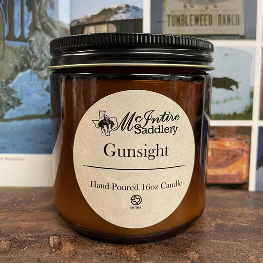 Gunsight Candle - 16oz - McIntire Saddlery