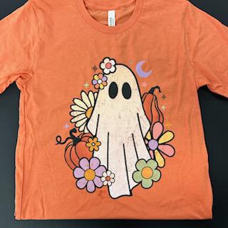 Retro Floral Ghost- T-shirt