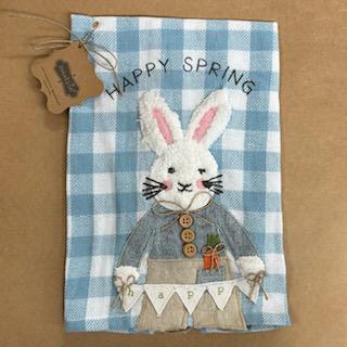 Happy Spring Dangle Leg Towel- Easter Mud Pie