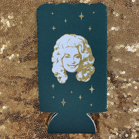 Wavy Dolly Koozie - Green