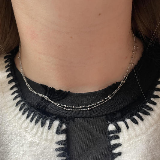 Layered Satellite Chain Necklace