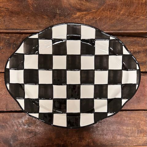Checkered Platter- Mud Pie