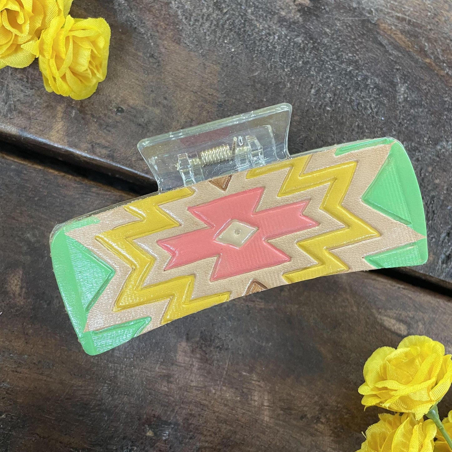 Bright Aztec- Claw Clip- McIntire Saddlery