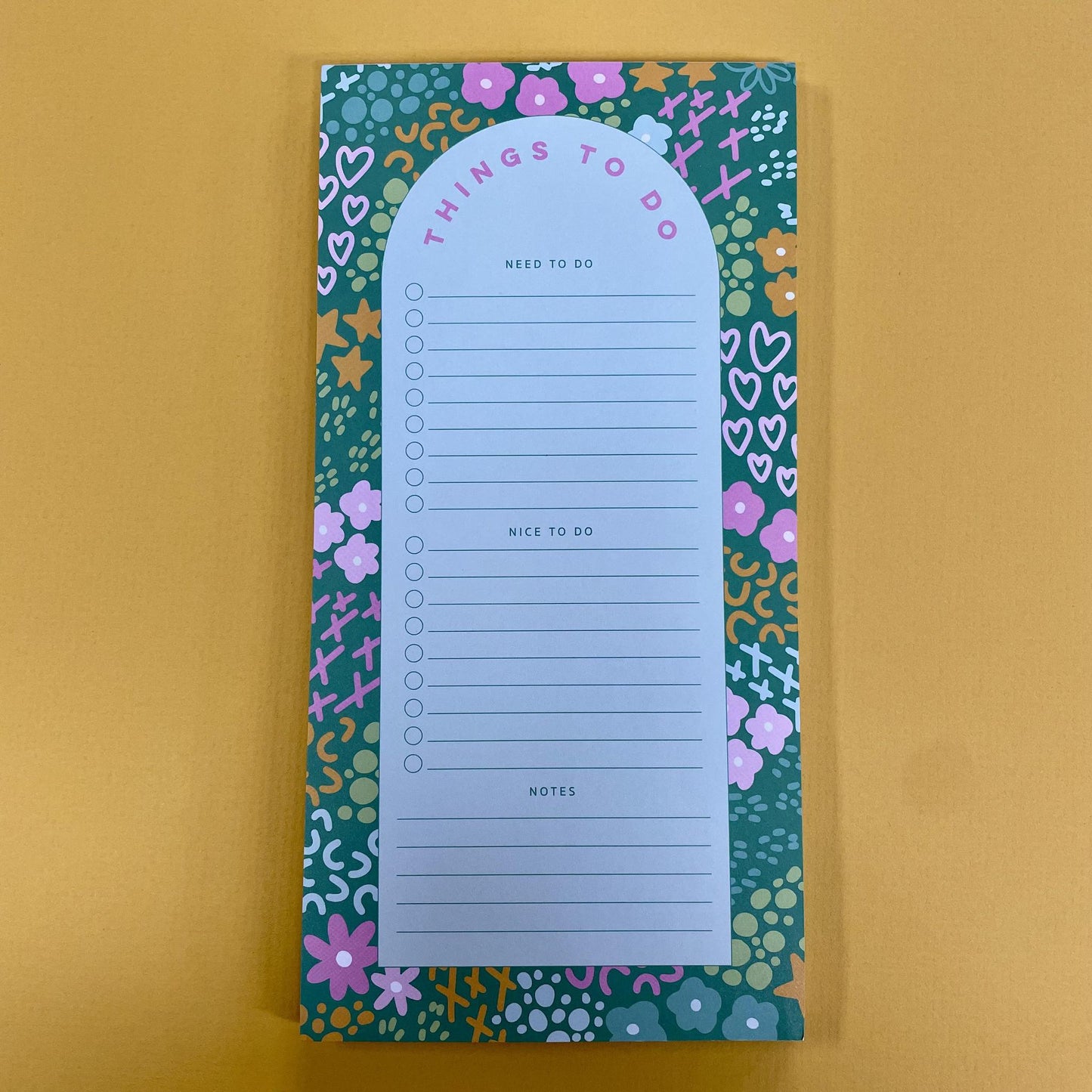 'Things To Do', Emerald Rainbow Garden Notepad
