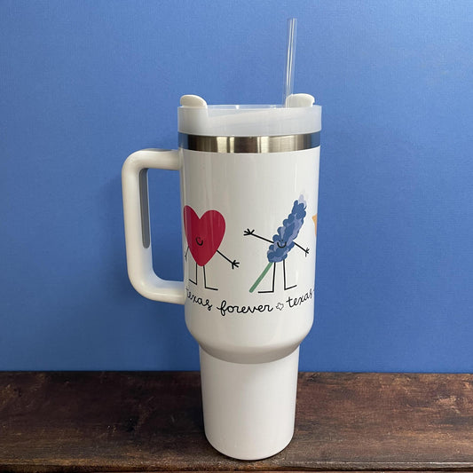 Texas Forever Doodle Friends - 40oz Tumbler - Callie Danielle