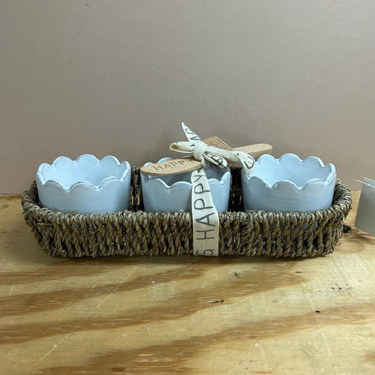 Scallop Tidbit & Basket Set- Mud Pie