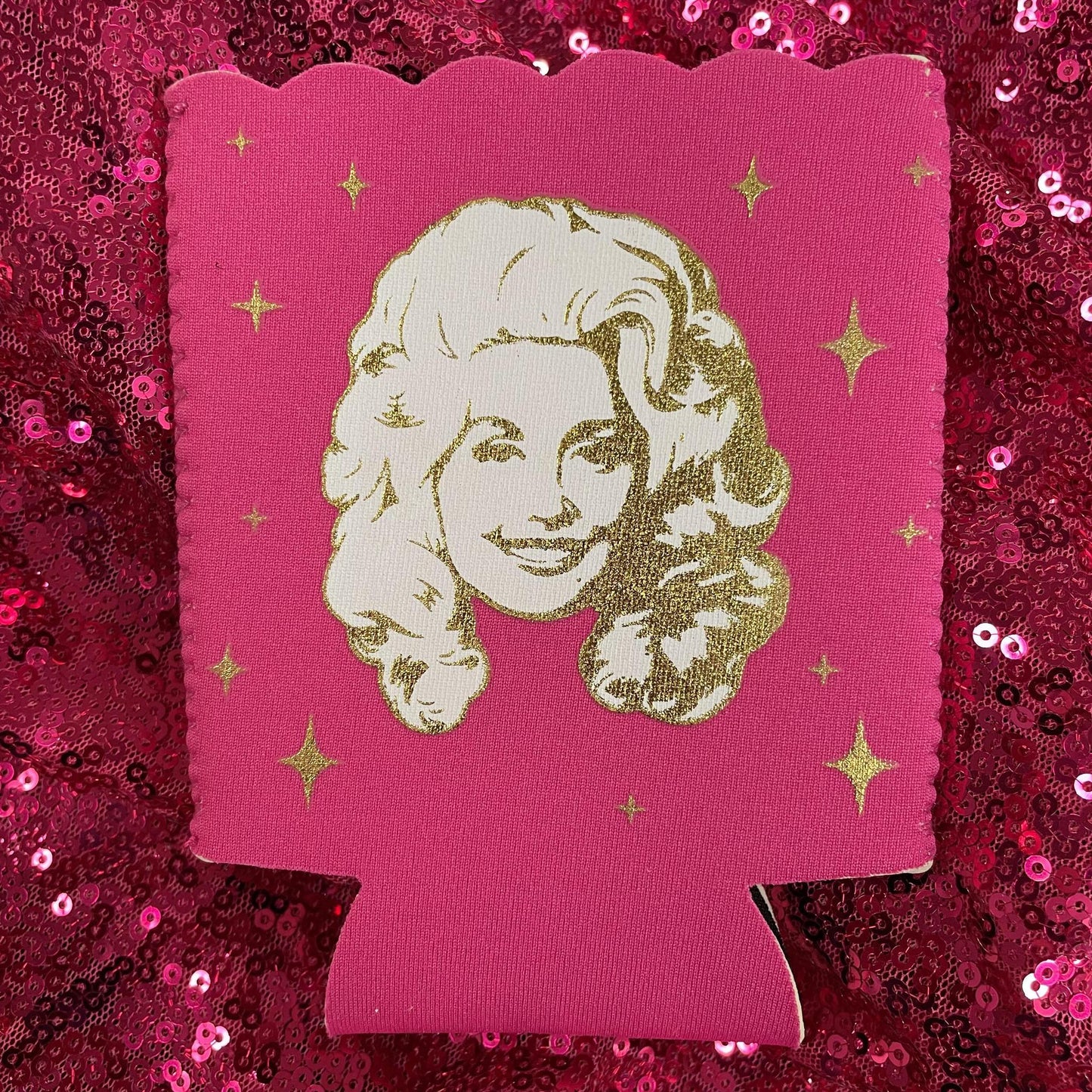 Wavy Dolly Koozie - Pink