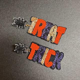 Beaded Trick/Treat- Halloween Earrings