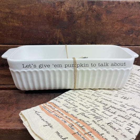 Pumpkin Bread Baker & Towel Set- Mud Pie