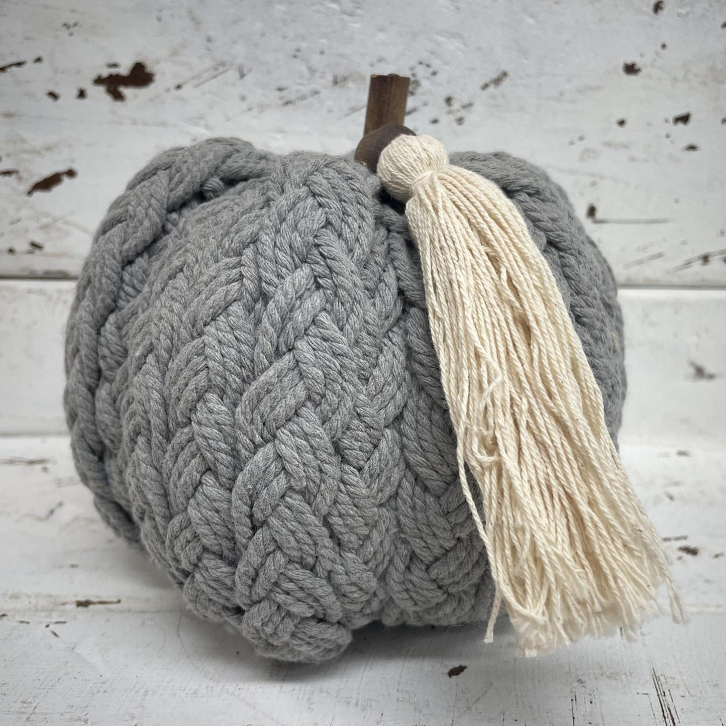 Grey Braided Pumpkin