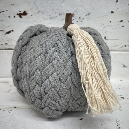 Grey Braided Pumpkin