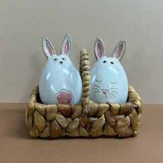 Bunny Salt and Pepper Set- Easter Mud Pie