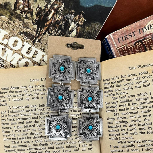Dangle Block Earrings- Dallas