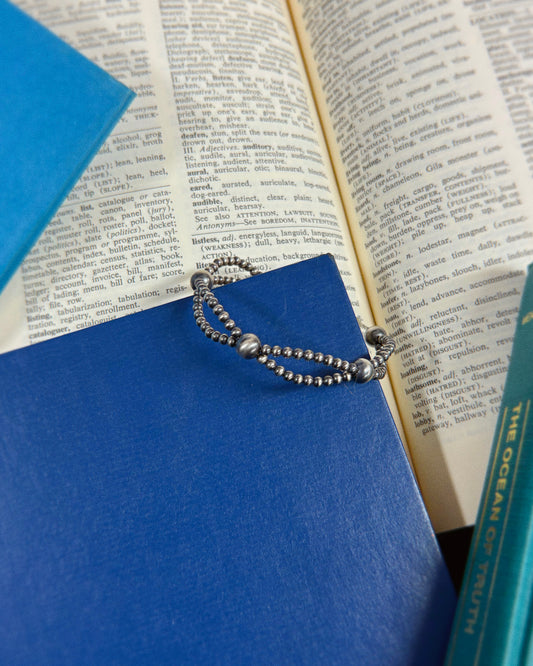 Double Strand Sterling Silver Bracelet - BBB