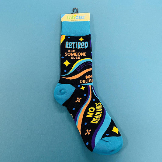 Retired Ask Someone Else Socks - Fabdaz