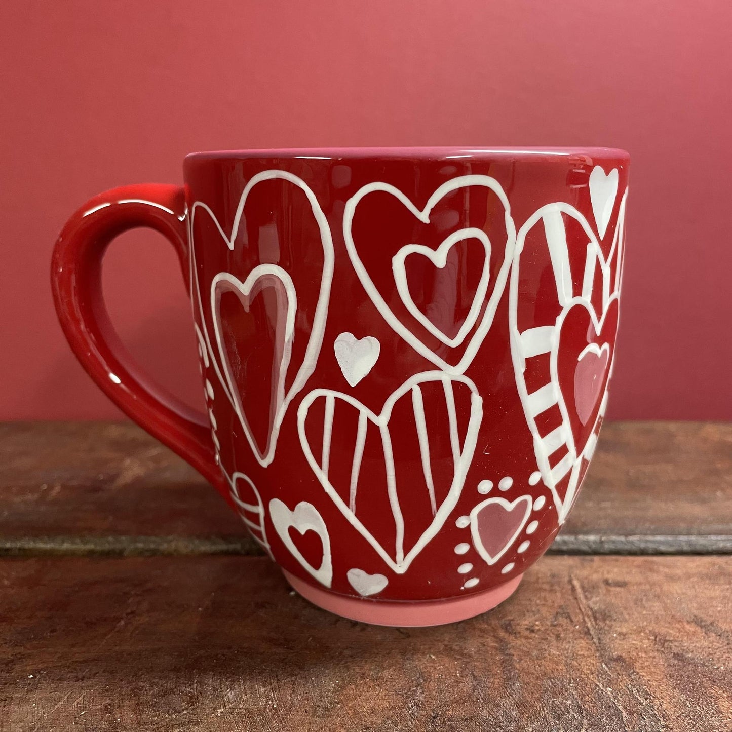 Lots Of Hearts Mug - Red - Glory Haus