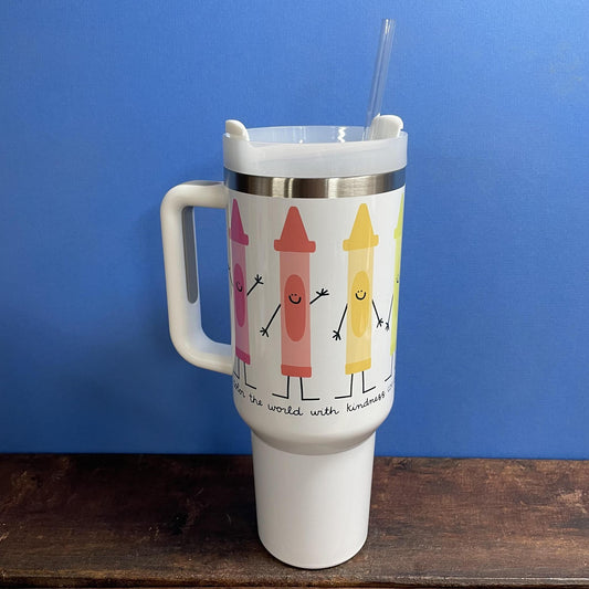 Color The World With Kindness - 40oz Tumbler - Callie Danielle