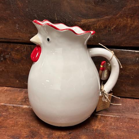 Farm Figural Rooster Pitcher- Mud Pie