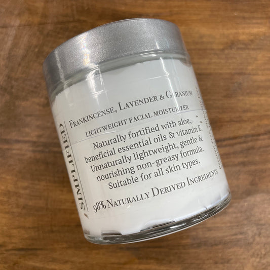 "Frankincense, Lavender & Geranium" Moisturizer -Simplified