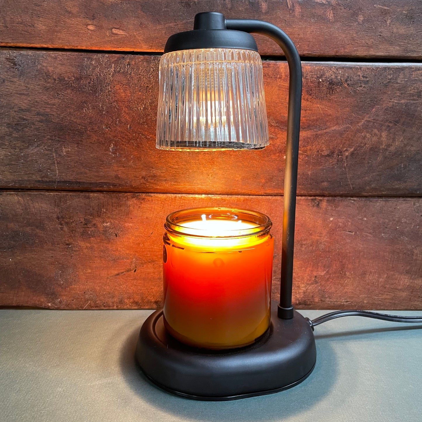 Fluted Glass Candle Warmer Lamp- Cliff Price & Co.