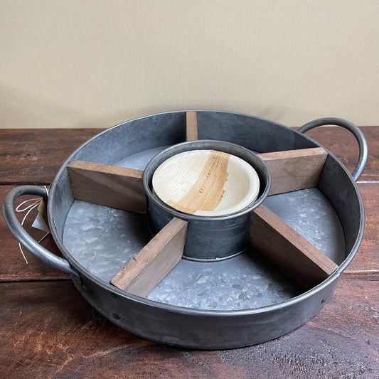 Tin Server & Bowl Set- Mud Pie