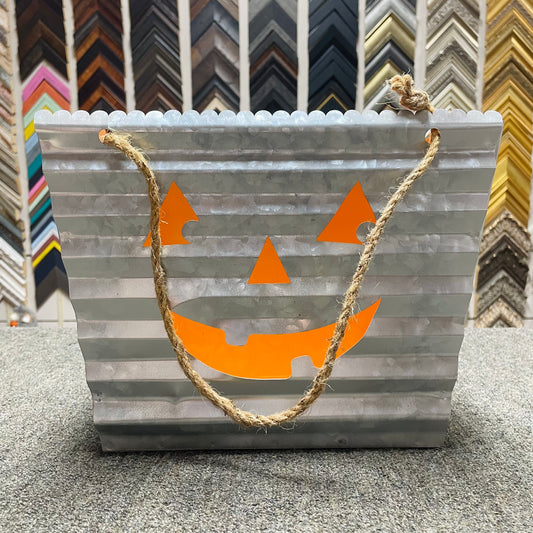 Silver Jack O Lantern Bag Lantern