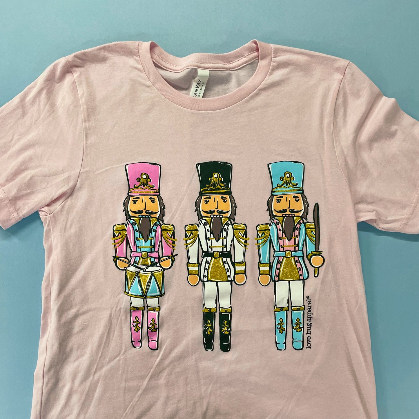 Glitter Nutcracker T-Shirt - Pale Pink