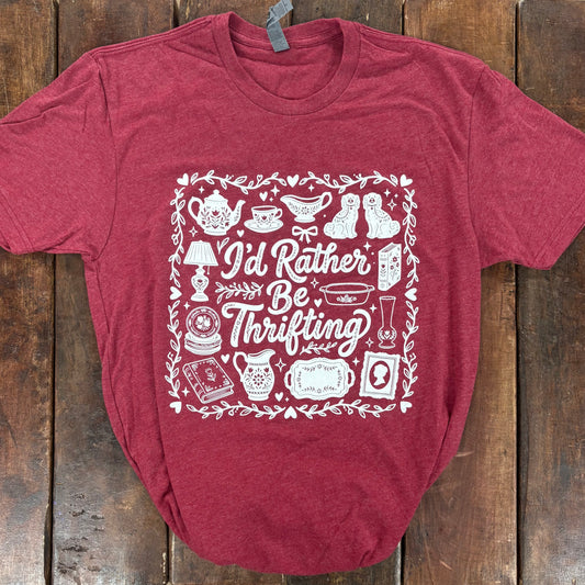 I'd Rather Be Thrifting Tee - Way Down South