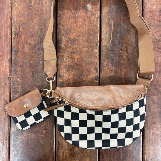 Checkered Crossbody Bag - Mugsby