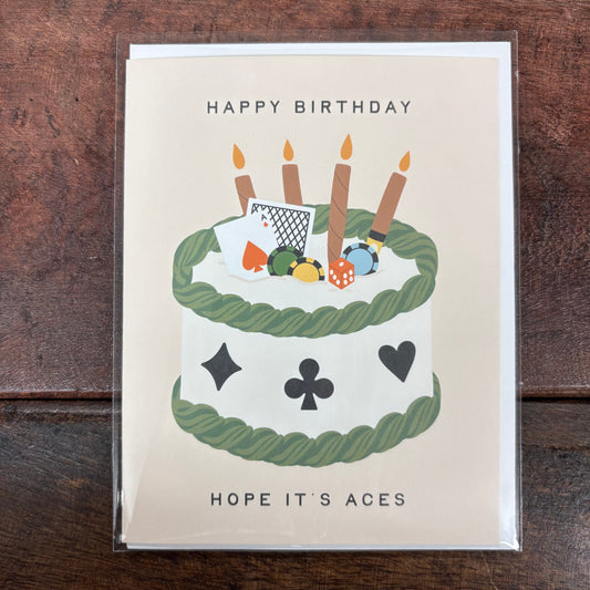 Aces Poker Birthday Greeting Card - Easyhand Goods