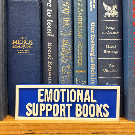 Emotional Support Books Sign - The Crafted Nook