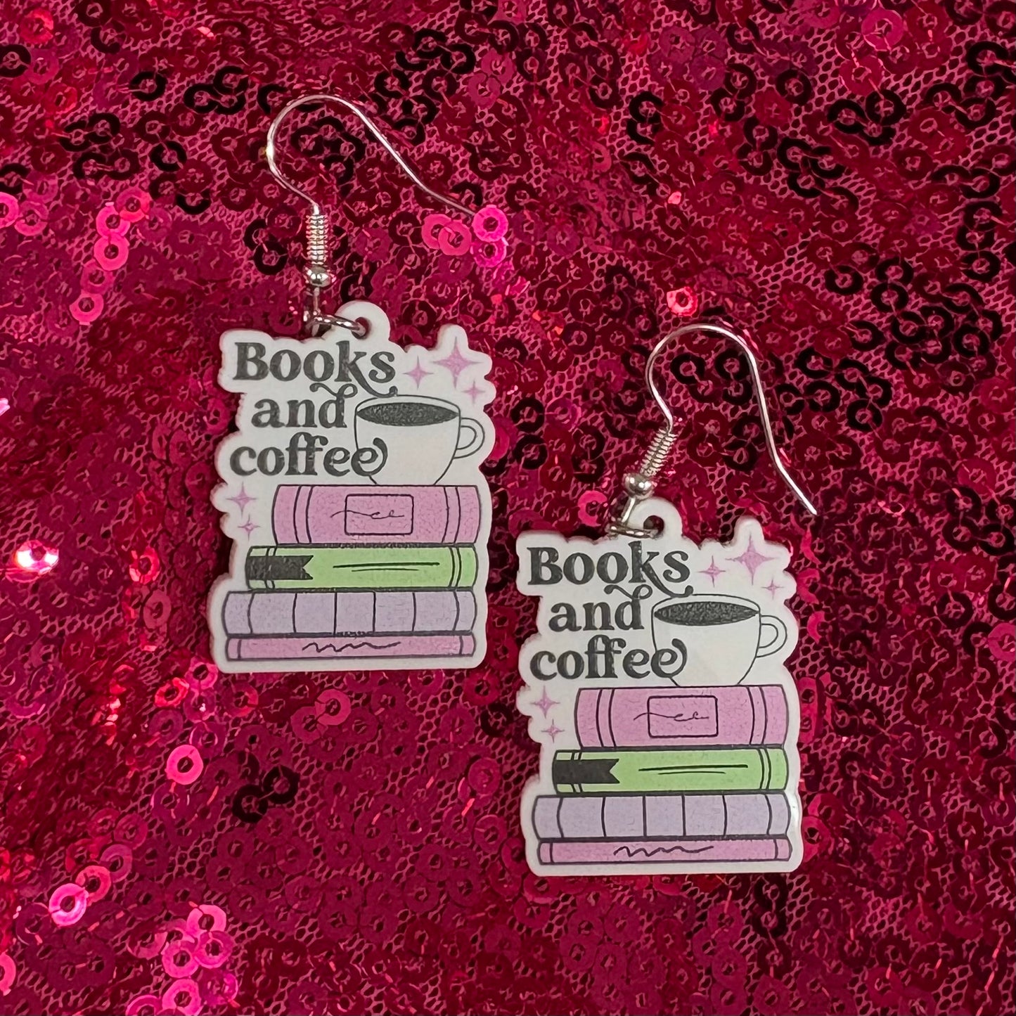 Books and Coffee Earrings - Briar Layne
