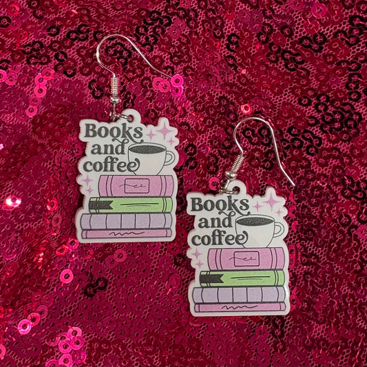 Books and Coffee Earrings - Briar Layne