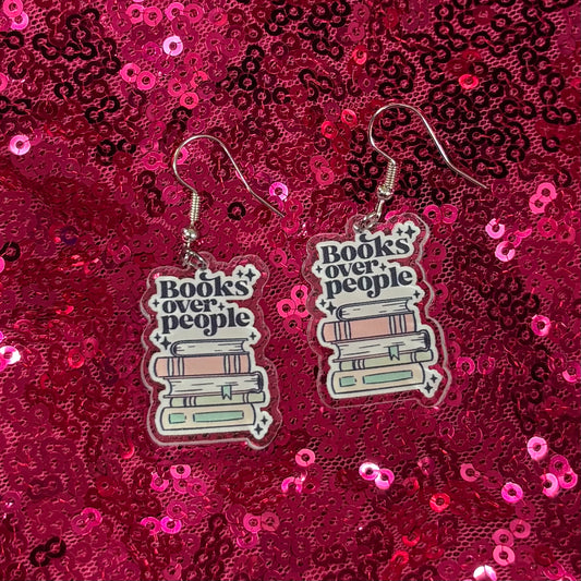 Books Over People Earrings - Briar Layne
