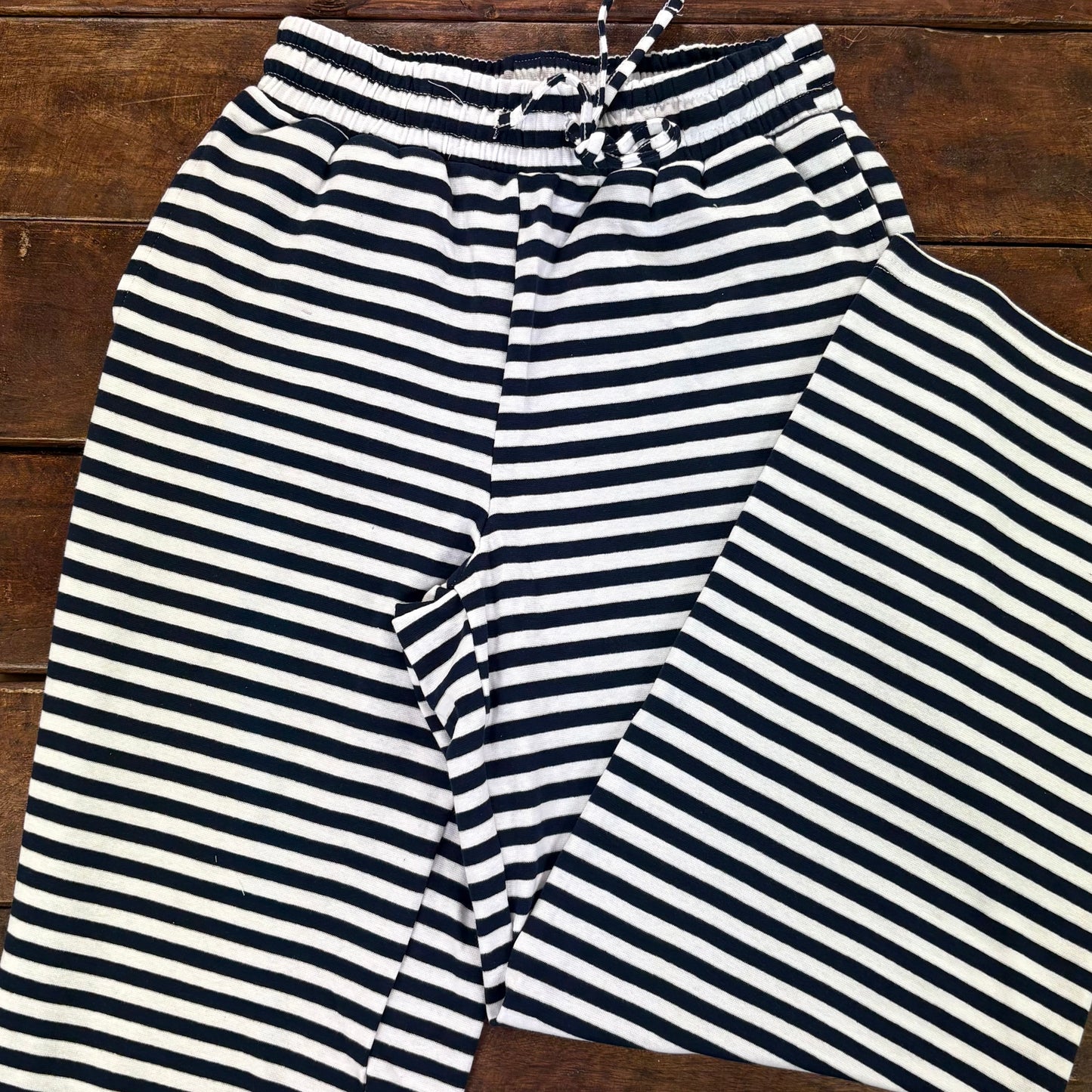 Lulu Mac Navy Striped Pants - Girlie Girl Originals