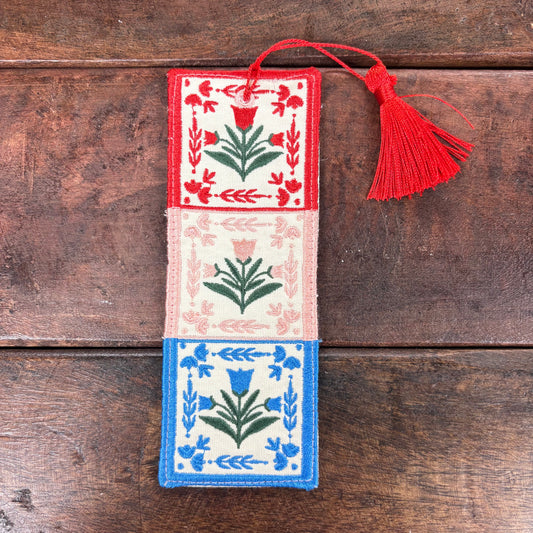 Folk Floral Embroidered Bookmark - Ban.do