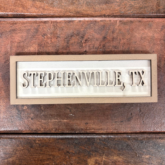 Stephenville Long Magnet/Sign - Pine Designs