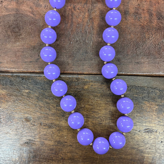 Megan Purple Beaded Necklace - Caroline Hill