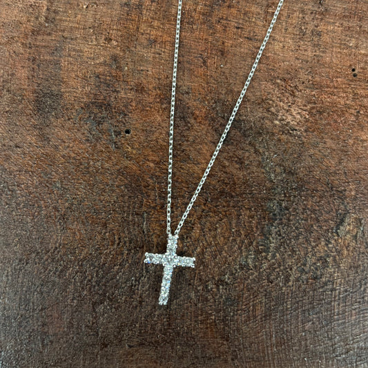 Oxford CZ Cross Necklace - Caroline Hill