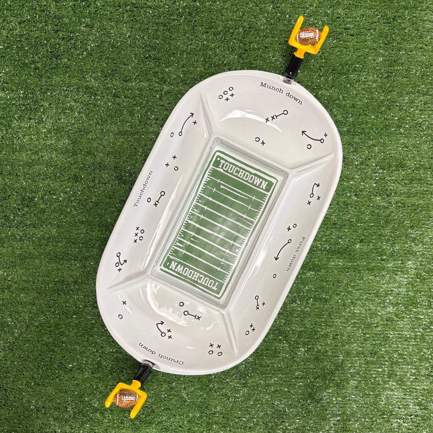 Divided Football Field Platter - Mud Pie