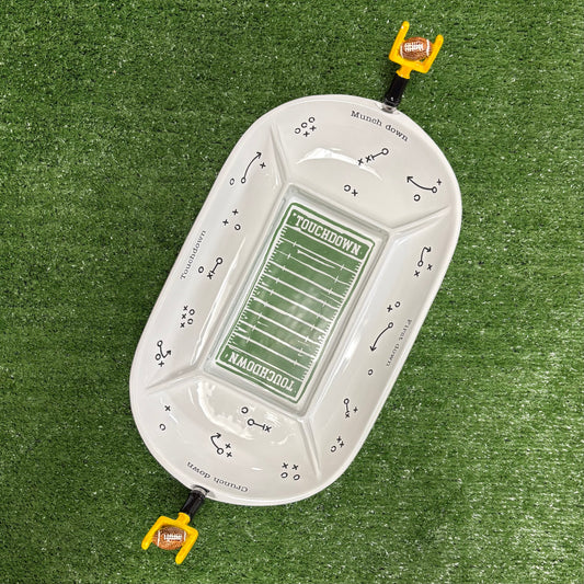 Divided Football Field Platter - Mud Pie