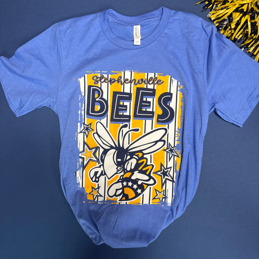 Bees Vertical Stripe Tee - STAT