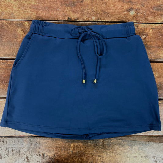 Solid Navy Skort - Jess Lea