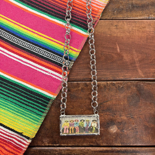 Pop Art Colorful Cowgirls Necklace - ATG