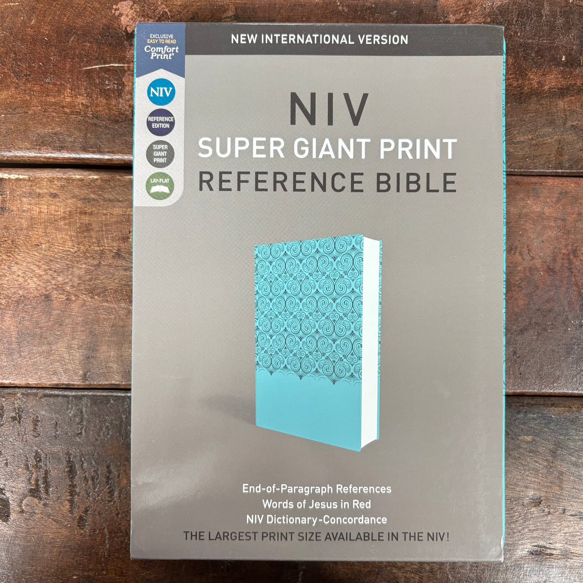 NIV Super Giant Print Reference Bible - Teal - Harper Collins